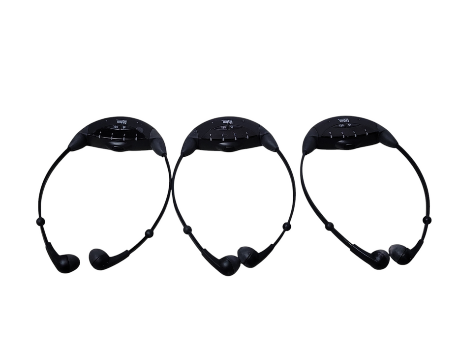 Lot of 4x Listen LR-42 4-Channel IR Receivers w/ Battery, READ _