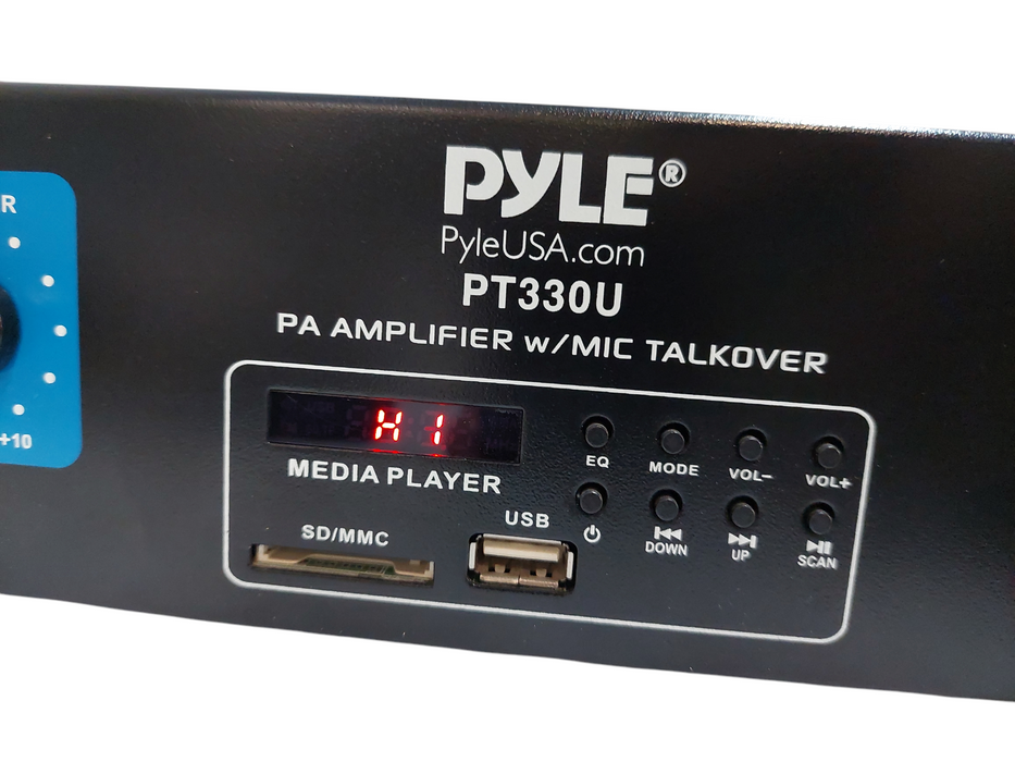 Pyle PA Amplifier w/ Mic Talkover Model: PT330U =