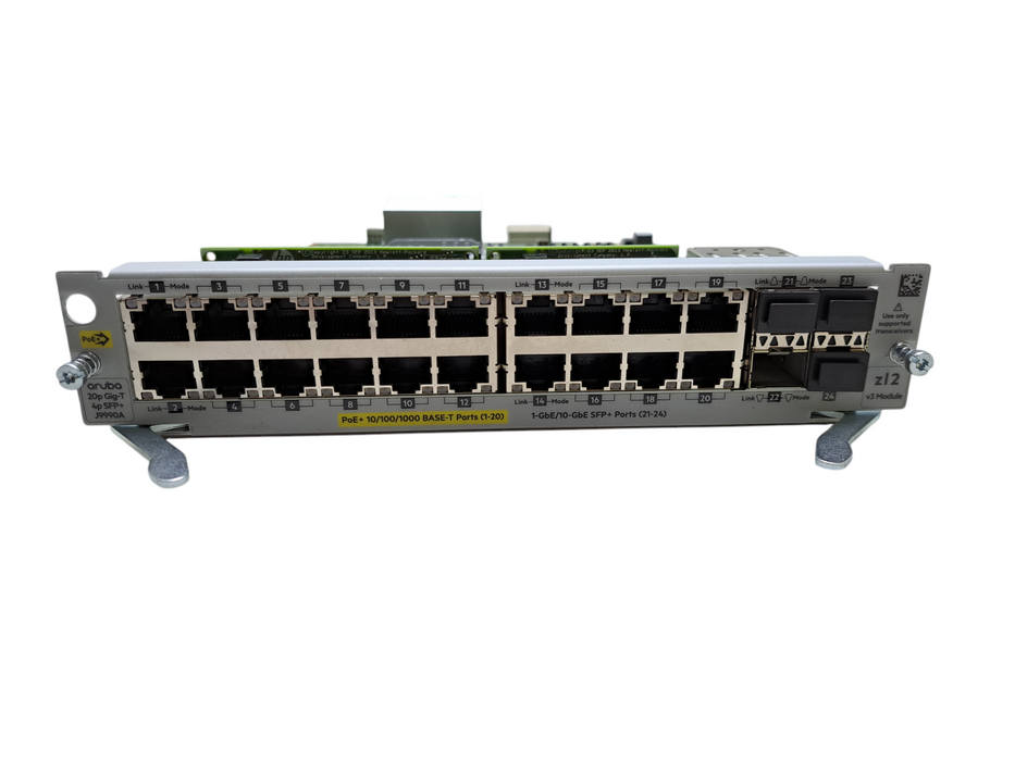 Aruba 20p Gig-T 4p SFP+ J9990A PoE+ zl2 v3 Switch Module Q