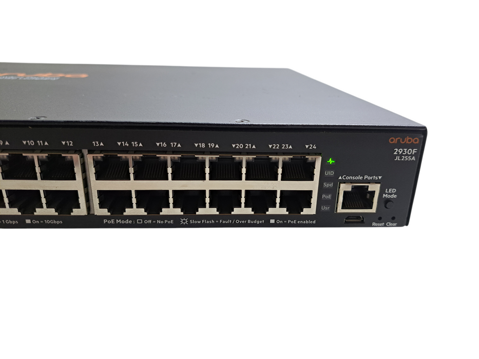 Aruba JL255A 2930F 24G PoE+ 4SFP+ Managed Network Switch )