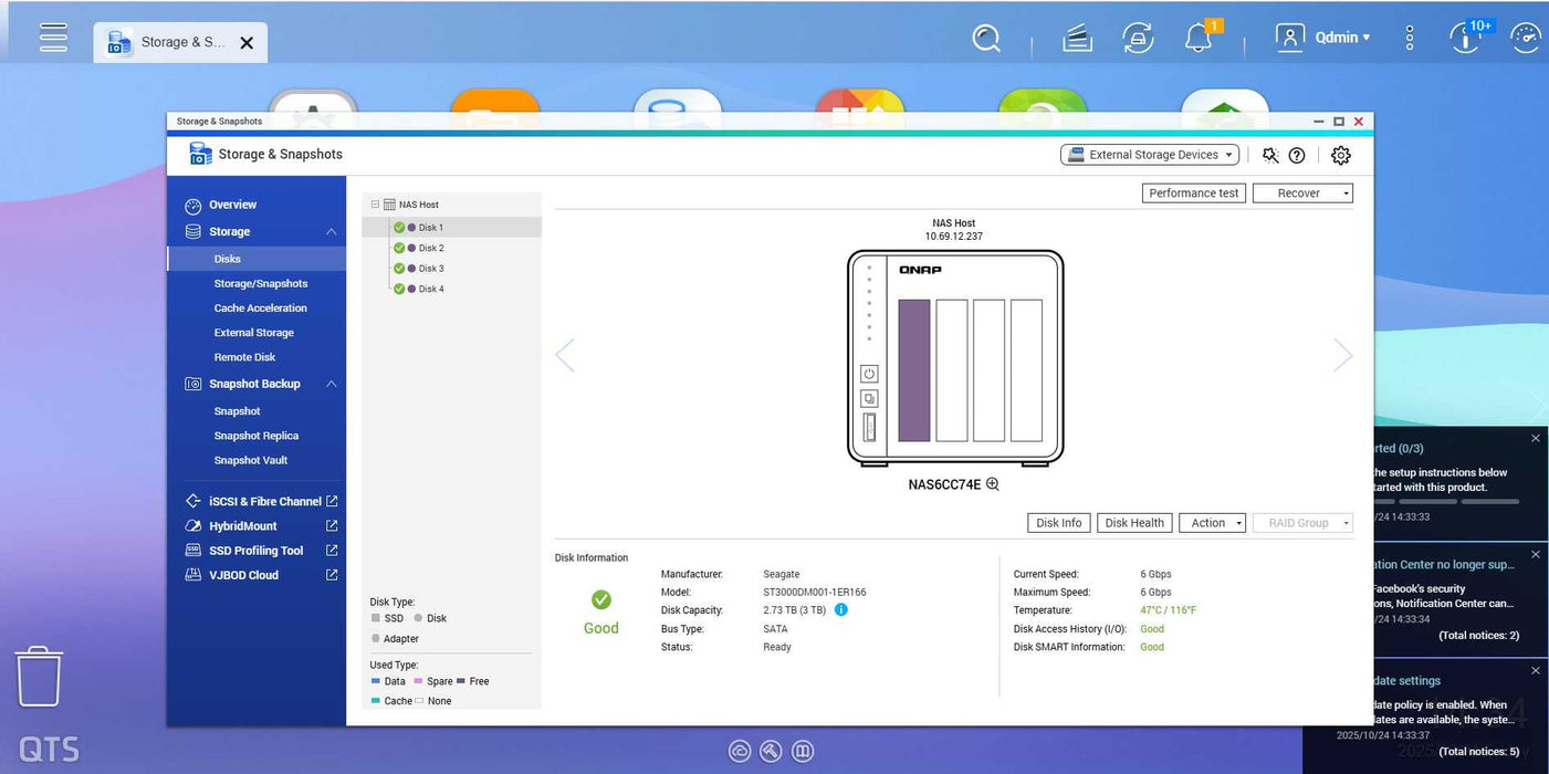 QNAP TS-431X3 4-Bay NAS with 4x 3TB Hard Drives _