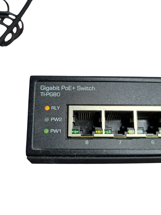 TRENDnet TI-PG80 | 8-Port Gigabit PoE+ Hardened Industrial Switch + Rack Ears Q