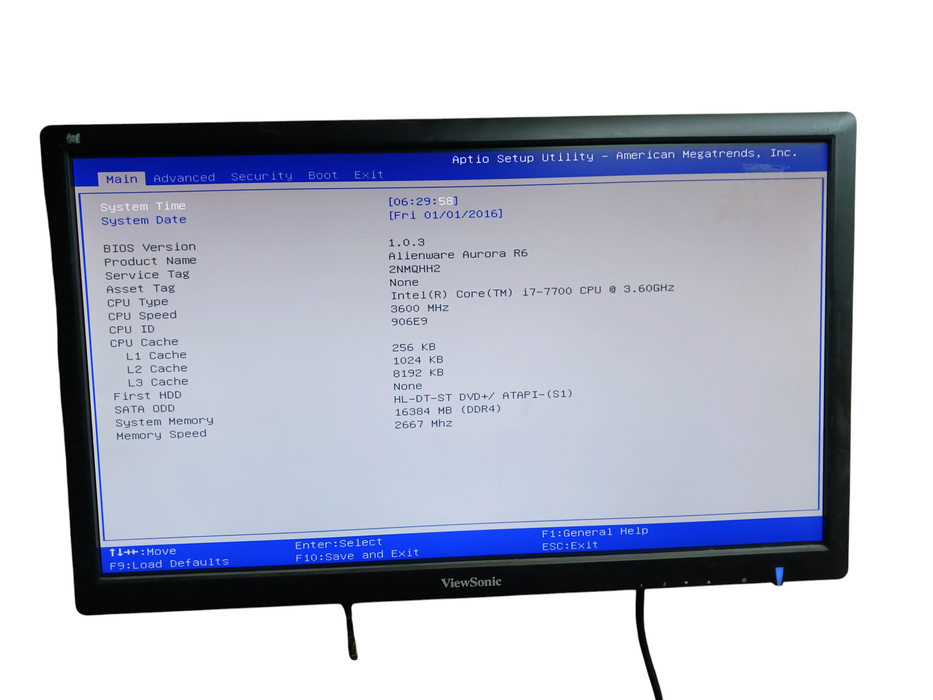 Alienware Aurora R6 Intel i7-7700 @ 3.60Ghz 16GB DDR4 GeForce GTX 1060 READ