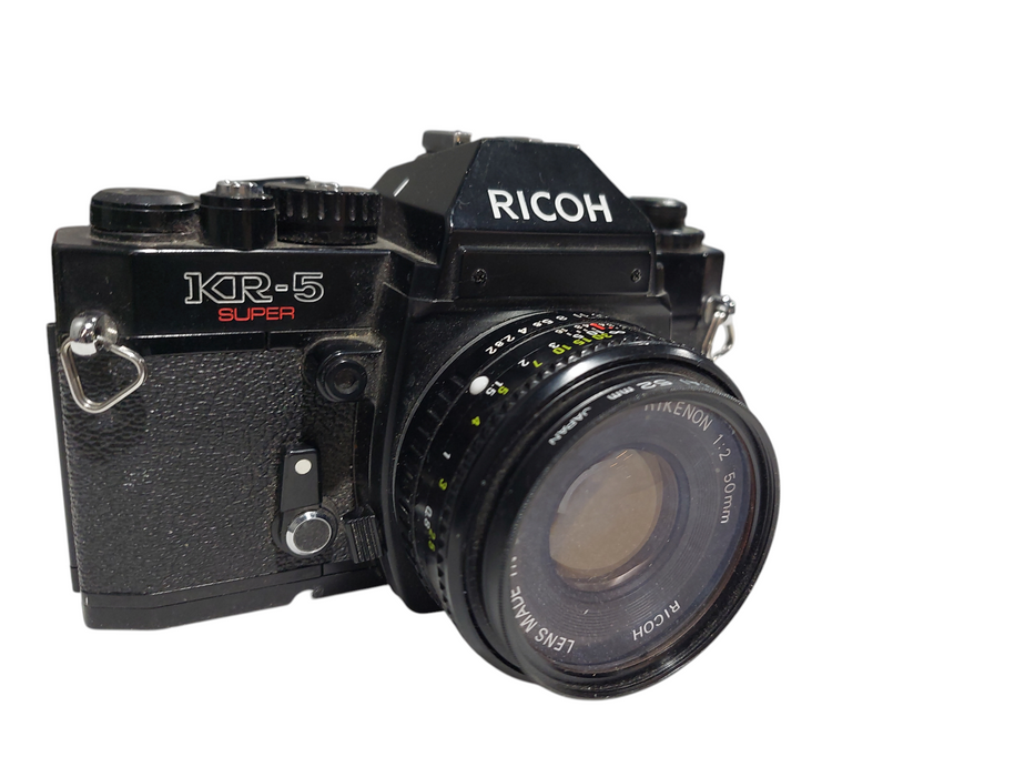 Ricoh KR-5 Super Film Camera with Kenko Skylight 1A 52mm Lens  =