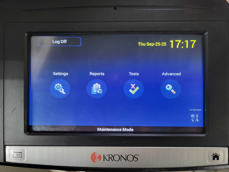 Kronos InTouch 9100 Employee Time Clock Punch Touchscreen 8609100-008, READ Q_