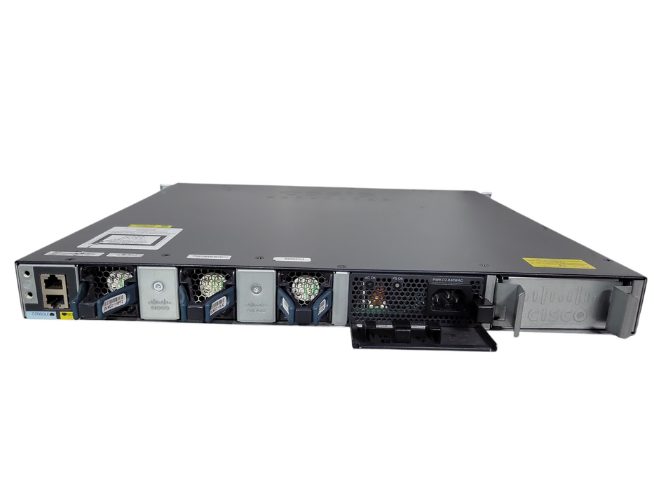Cisco WS-C3650-24PS-L, 24 Port PoE+ Gigabit Switch + 1x PSU & 4X1G !