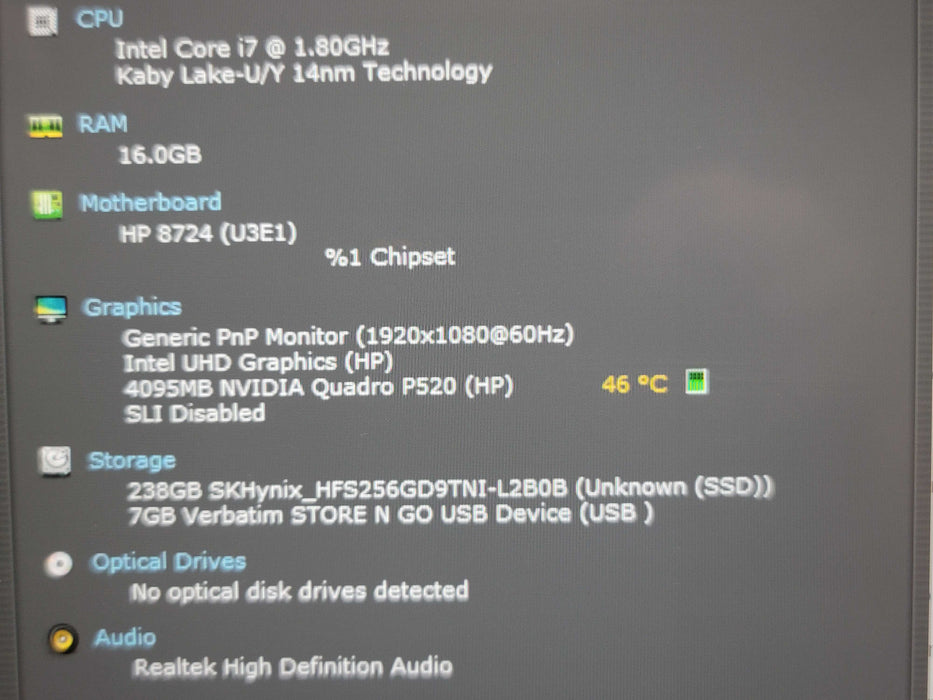 HP ZBook Firefly 14 G7 i7-10510U 16GB RAM Quadro P520 256GB SSD READ! β Lap200