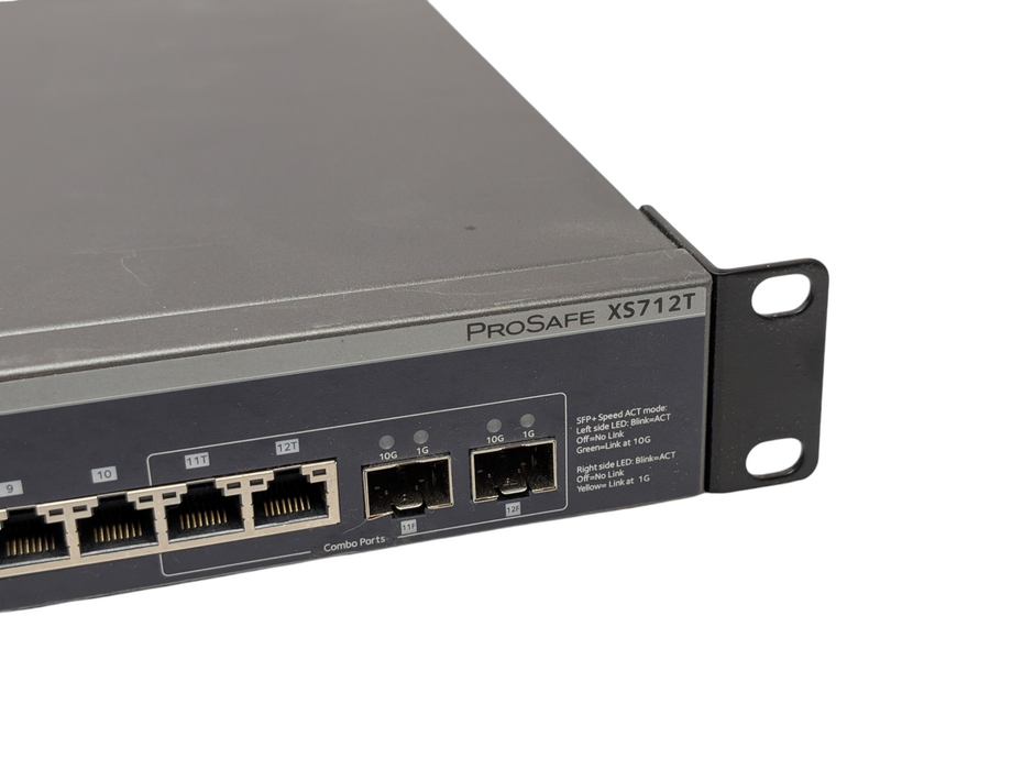 NETGEAR 12-Port 10GbE Smart Switch XS712T 12x 10GbE RJ45 2x SFP+ Q-