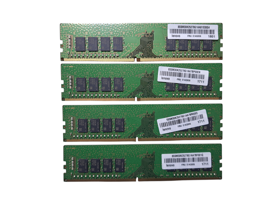 Samsung 64GB DDR4 Desktop Memory (4x16GB) 2Rx8 PC4-2400T-UB1 | M378A2K43CB1 )