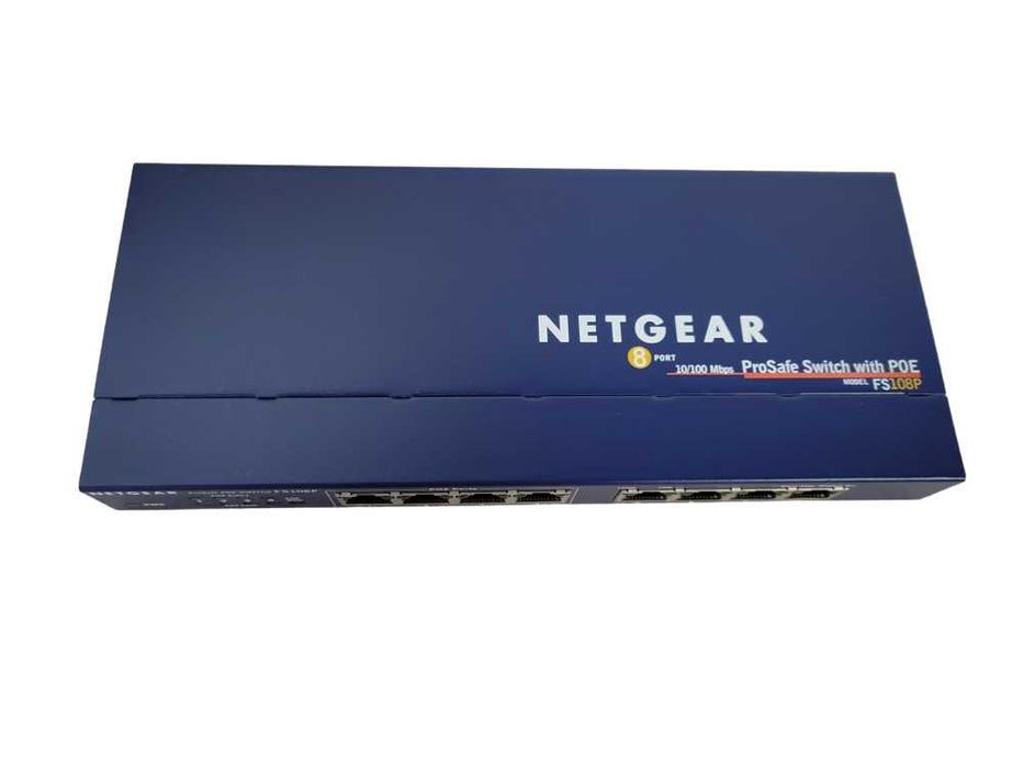 FS108P NetGear ProSafe 8-Ports 10/100Mbps Ethernet Switch with 4-Port POE !