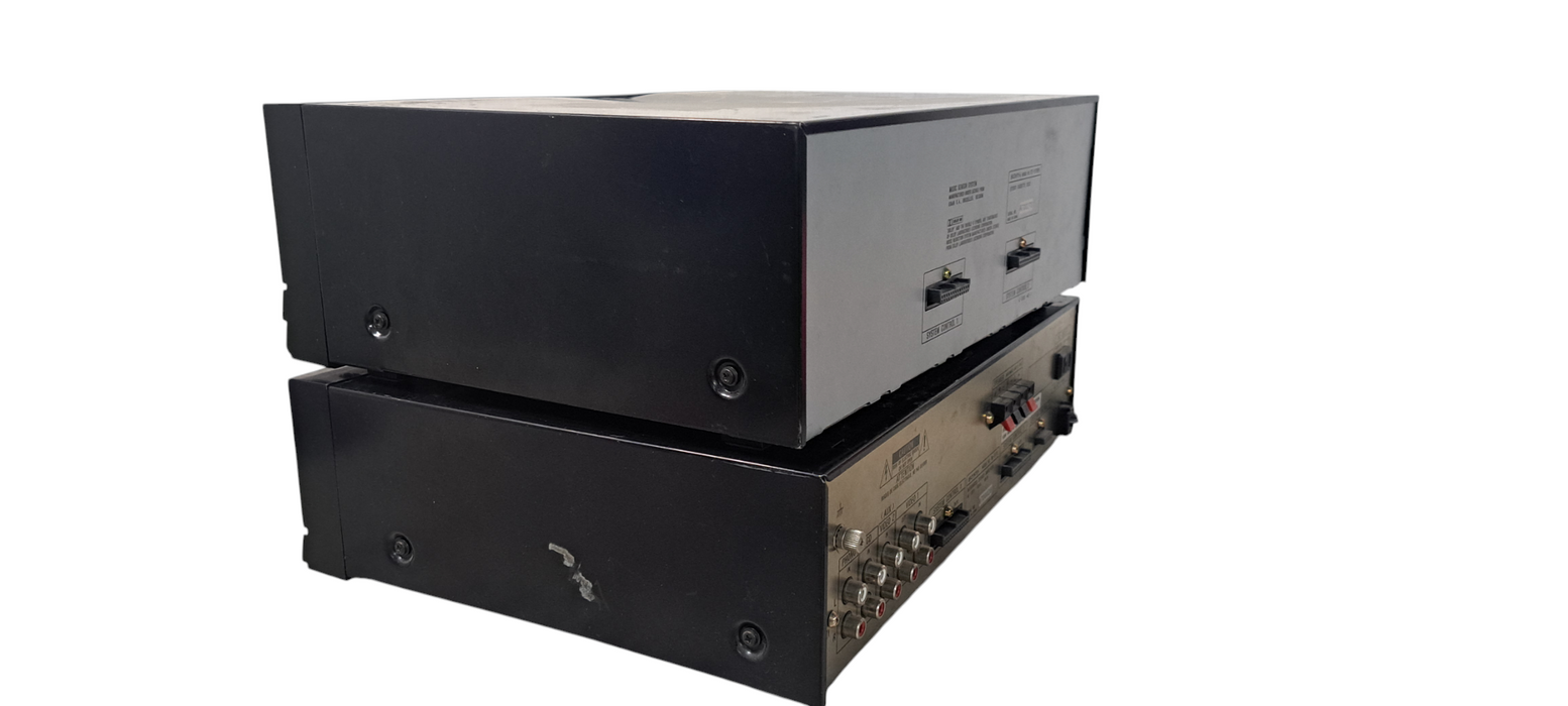 Sony TA-70V Integrated Amp & TC-V70WR Dual Cassette Deck Stereo READ