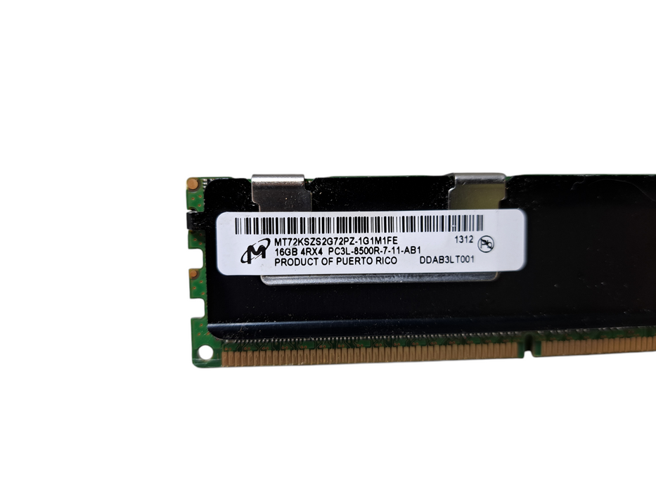 Micron 16GB 4RX4 PC3L-8500R | DDR3 Server Memory w/ Heatsink Q