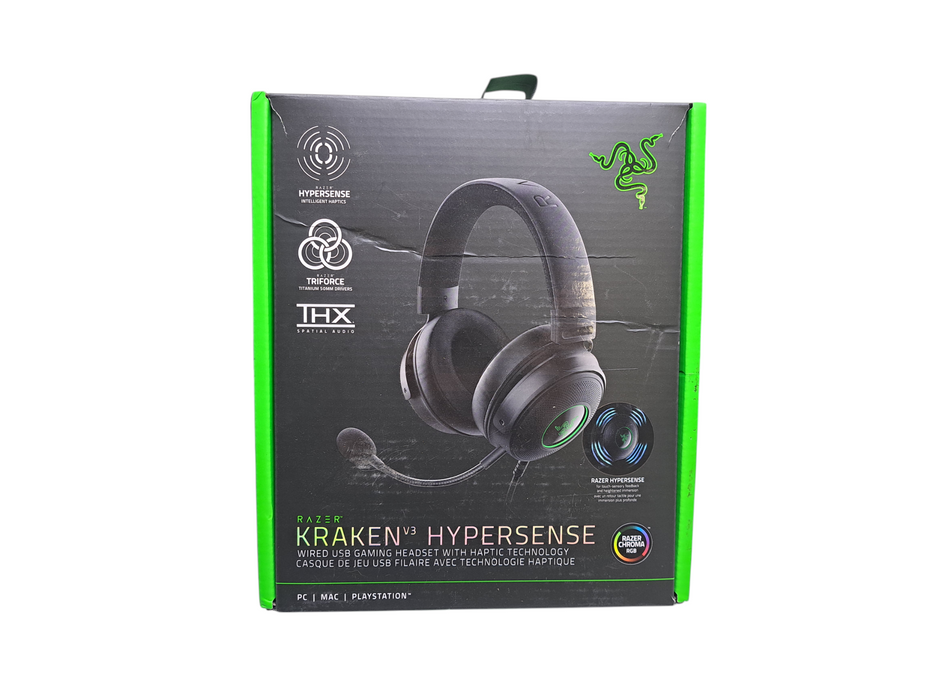 Razer Kraken V3 HyperSense Wired USB Gaming Headset w/Haptic Technology )