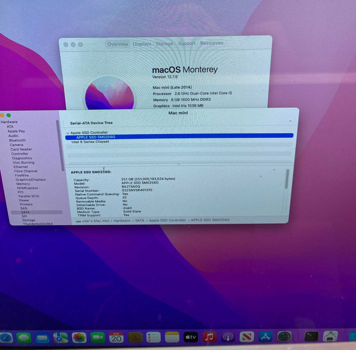 Apple Mac Mini Late 2014 i5-4278U@2.6GHz 8GB RAM 256GB SSD