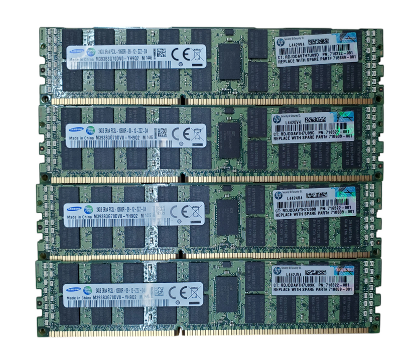 Lot 32x Samsung 24GB 3RX4 PC3L-10600R Server RAM