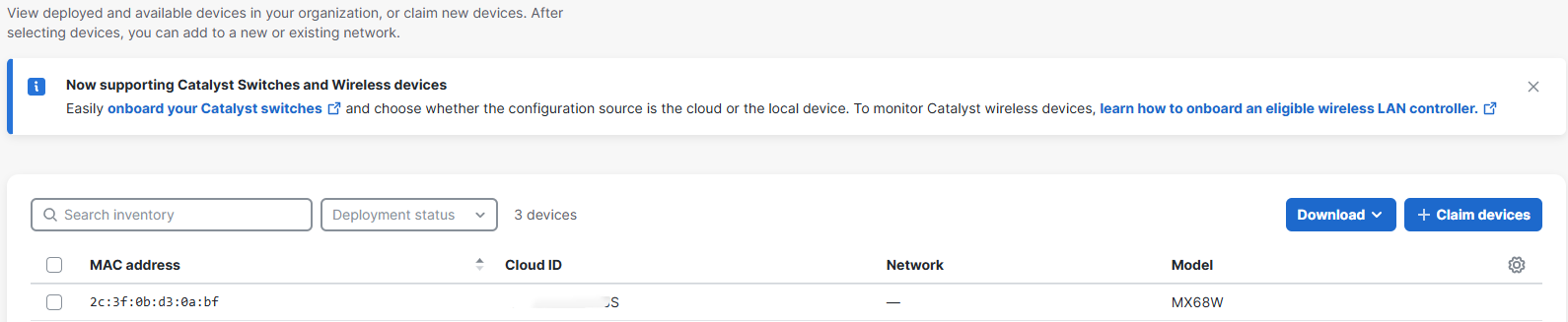 Cisco Meraki MX68W-HW | Wireless Security Appliance (UNCLAIMED) Q)