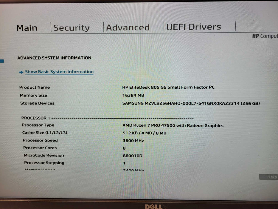 HP EliteDesk 805 G6 SFF | AMD Ryzen 5 PRO 4650G @ 3.7GHz 16GB RAM 256GB SSD $
