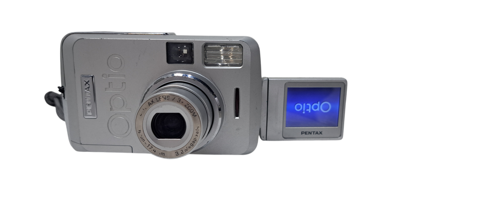 Pentax Digital Camera Optio 33LF 3.2MP Silver Flip Screen