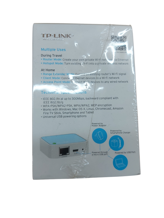 TP Link N300 Wireless Portable Nano Travel Router (TL WR802N) WiFi Bridge +