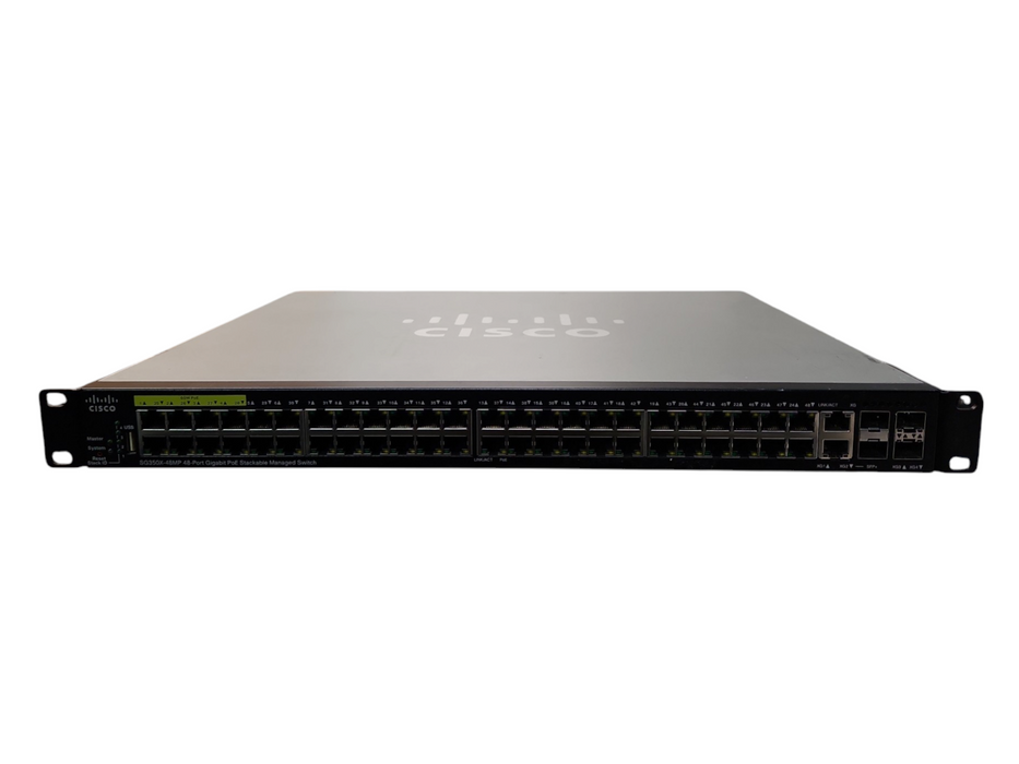 Cisco SG350X-48MP-K9 48-Port Gigabit PoE Stackable Managed Switch