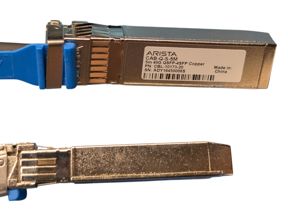 ARISTA CAB-Q-S-5M 40G QSFP to 4 SFP Copper breakout cable  -
