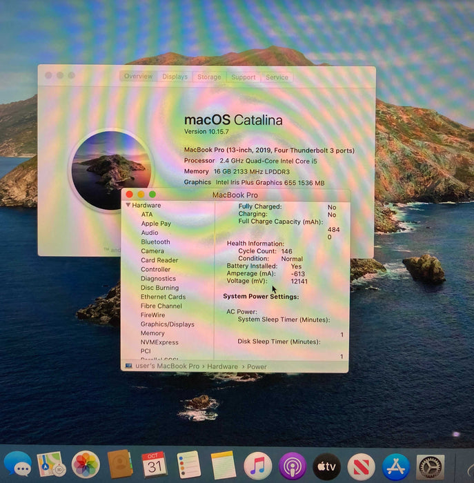 Apple MacBook Pro 13" 2019 i5-8279U 16GB RAM 512GB SSD No Power Adapter