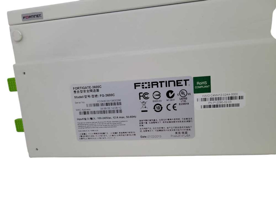 Fortinet FortiGate 3600C | Advanced Next Generation Firewall | Q!
