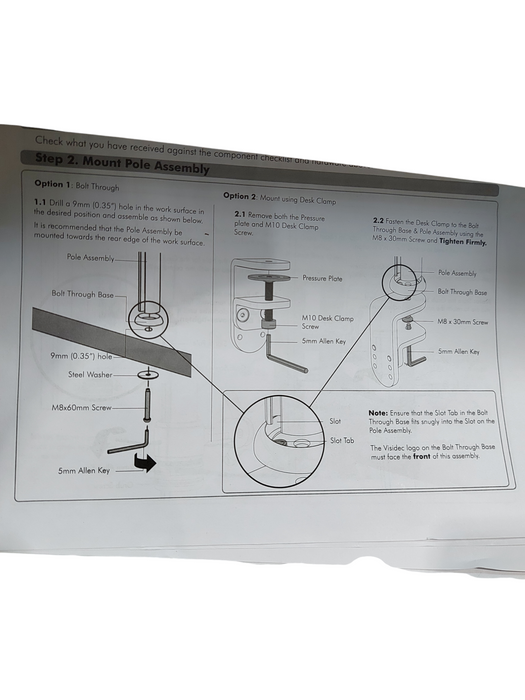 VISIDEC FOCUS DESK MOUNT
