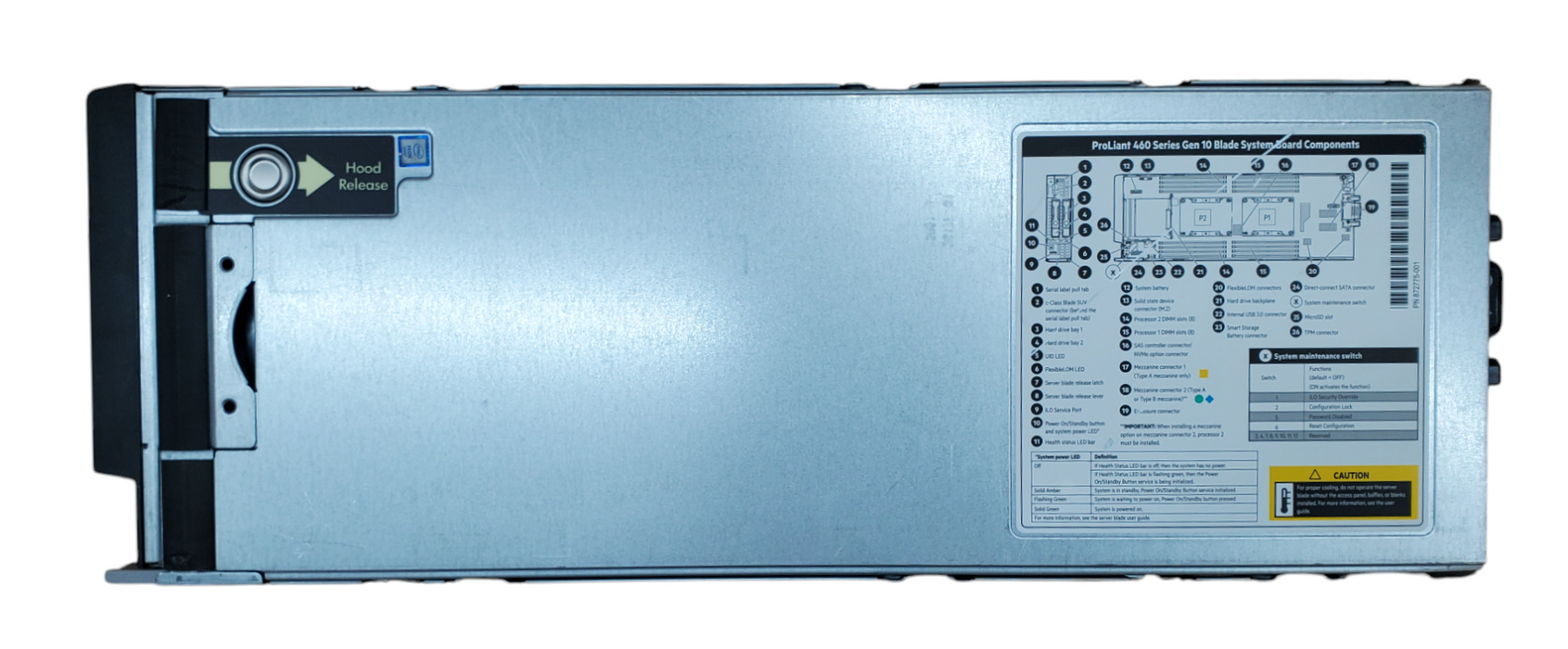 HPE ProLiant BL460c Gen10 Server Blade Barebones No CPU/RAM/HDD