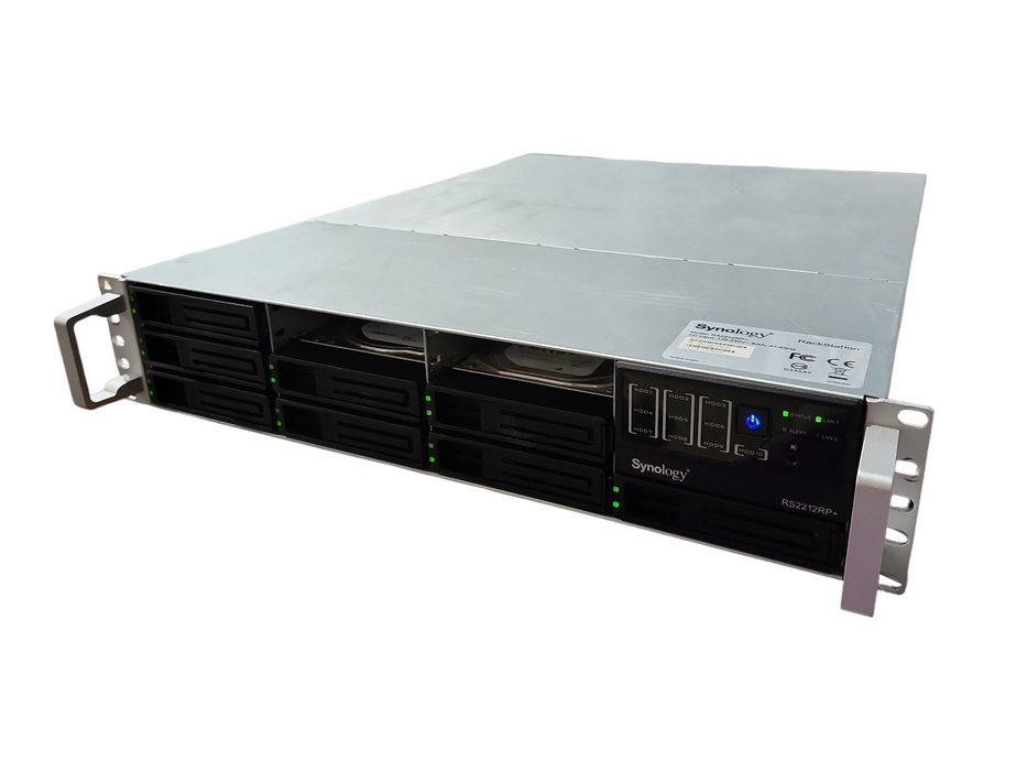 Synology RS2212RP+ 10x Bay NAS Server w/ 3x4TB & 5x 1TB HDDs