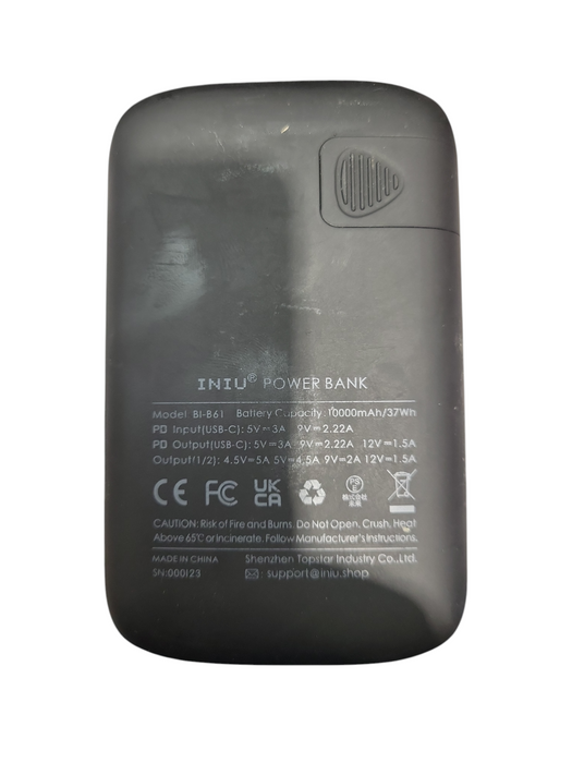 INIU Portable Charger BI-B61 Smallest 22.5W 10KmAh Power Bank USB C Fast Ch !