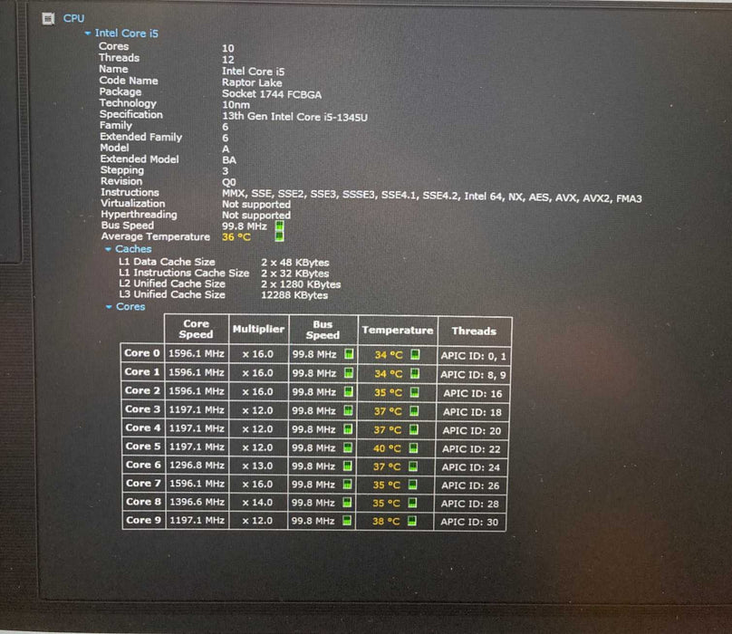 Dell Latitude 3550 Core i5-1345U@1.60GHz 16GB RAM 256GB SSD  Lap200