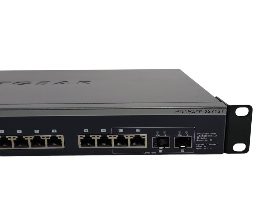 NETGEAR 12-Port 10GbE Smart Switch XS712T 12x 10GbE RJ45 2x SFP+ _