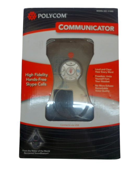 Polycom C100 2201-44140-001 Communicator Speakerphone Mic/ Speaker Grey