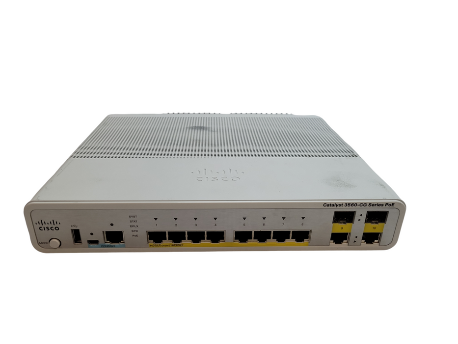 Cisco WS-C3560CG-8PC-S | 8-Port Silent Gigabit PoE Switch %