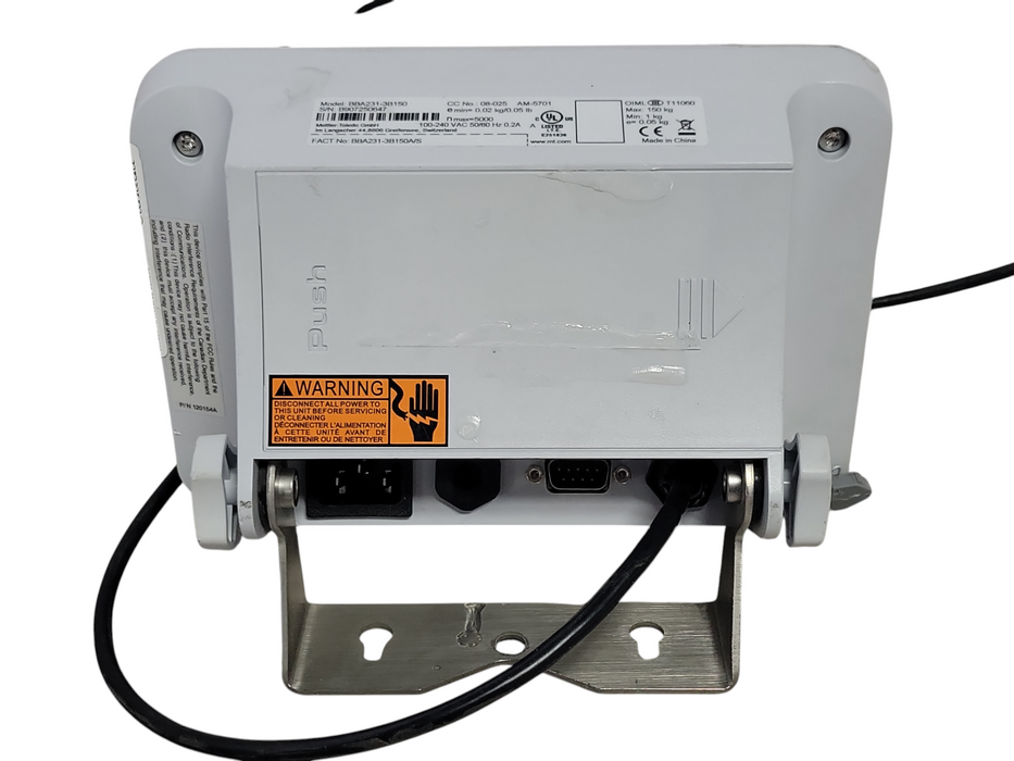 Mettler Toledo BBA231-3B150a IND231 WEIGHING SYSTEM DISPLAY ONLY, READ _