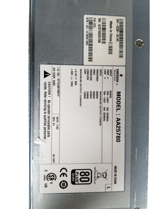 Lot 3x Emerson Network Power AA25780 N7K-AC-6.0KW 6000W Power Supply