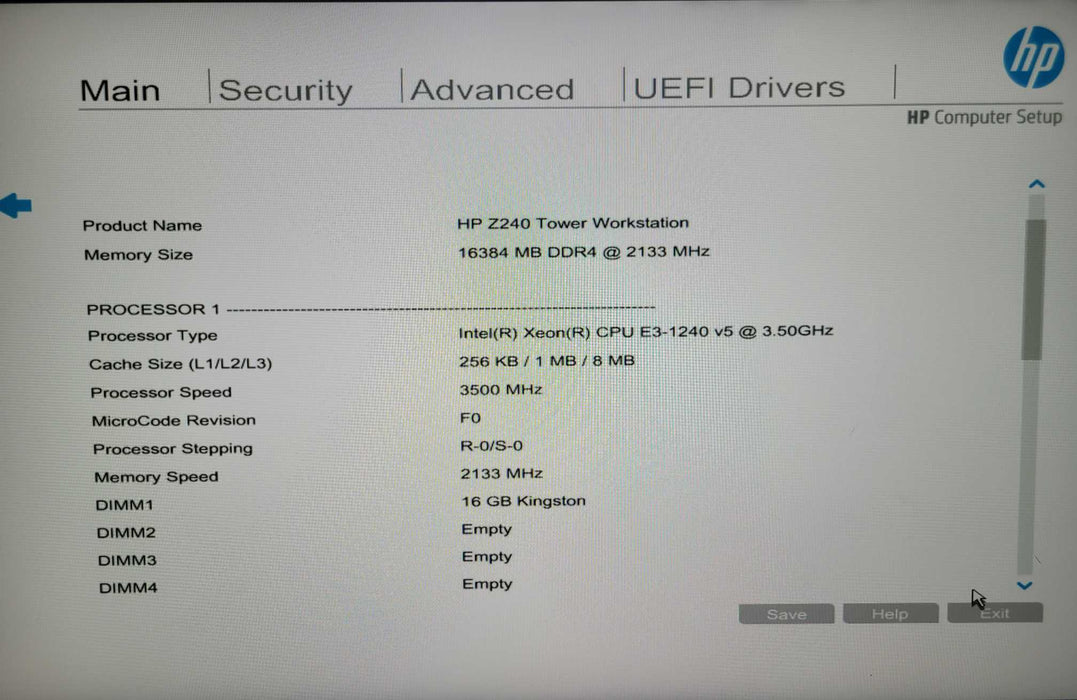 HP Z240 Tower Workstation | Xeon E3-1240 v5 @3.50GHz 16GB DDR4 | NO HDD