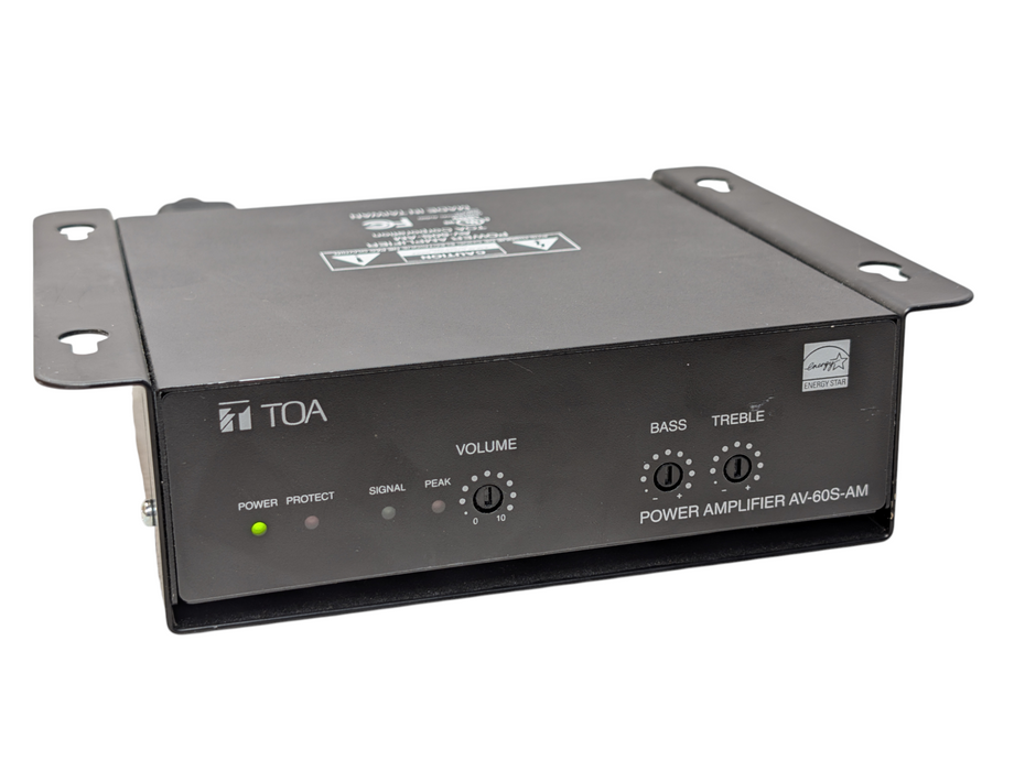 TOA PA Power Amplifier AV-60S-AM 60W 70V or 4 Ohms Compact Design.  Q-
