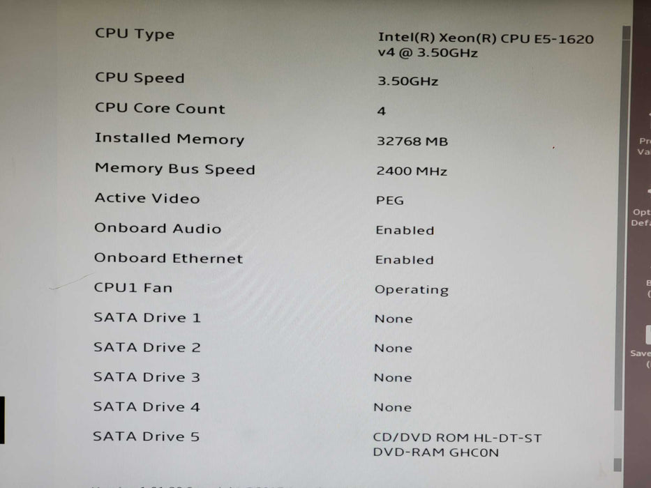 Lenovo ThinkStation P510 Xeon E5-1620 v4 32GB DDR4 GTX 1060 - No HDD