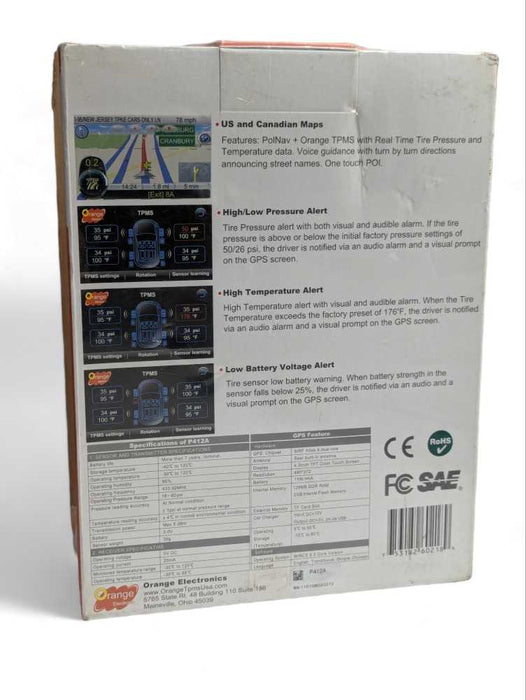 Orange Electronic P412A TPMS & GPS device NEW has GB55BT screen -