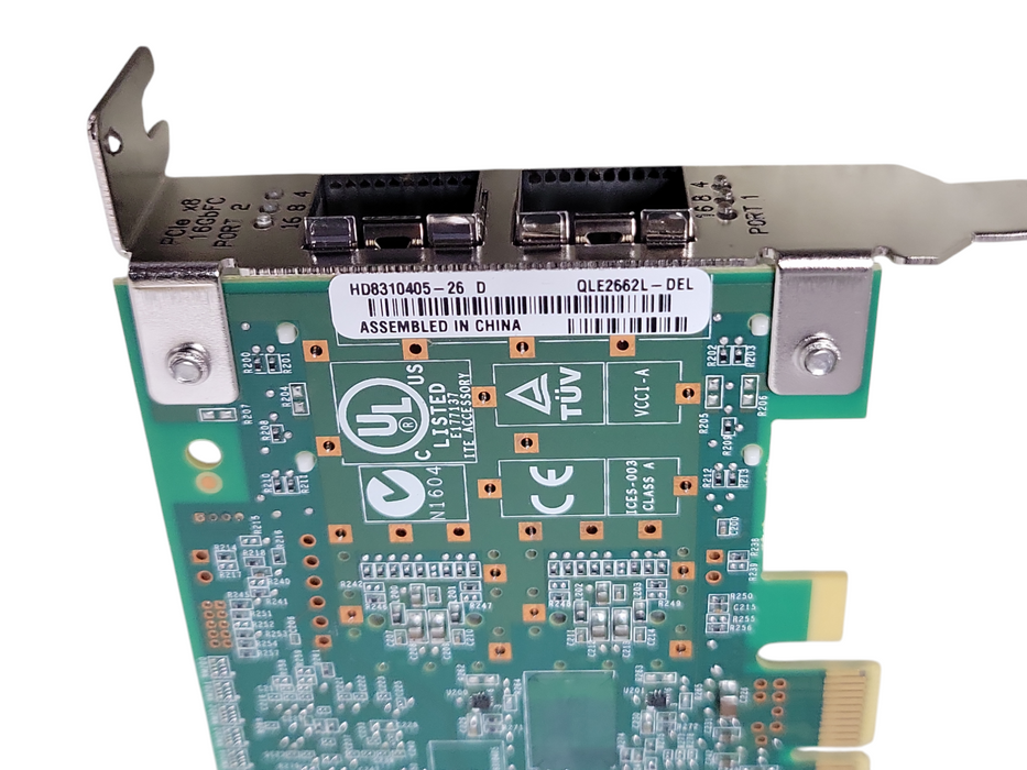 Dell QLE2662L-DEL 2-PORT PCIe Fiber Channel Adapter Low profile _