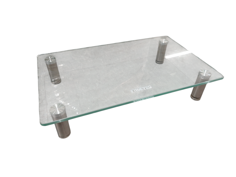 FITUEYES Glass Shelf Riser 3"x9"x15"Stainless Steel Legs Q=