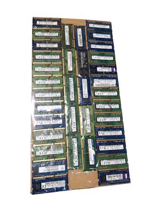 Lot of 108x, Assorted 4GB DDR3 SODIMM RAM