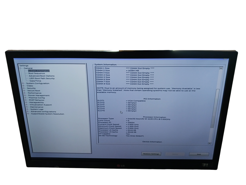 Dell Precision 5820 Xeon W-2133 @ 3.60Ghz 16GB RAM AMD W5100 READ