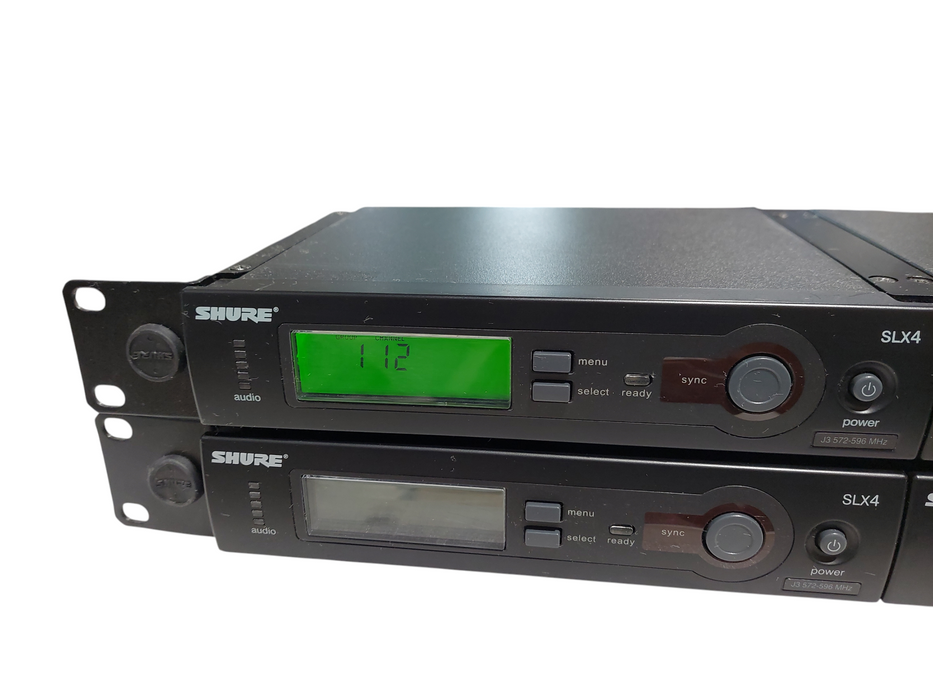 Bundle of 4 Shure SLX4 J3 Receiver Rack Mountable Freq:572-696MHz =