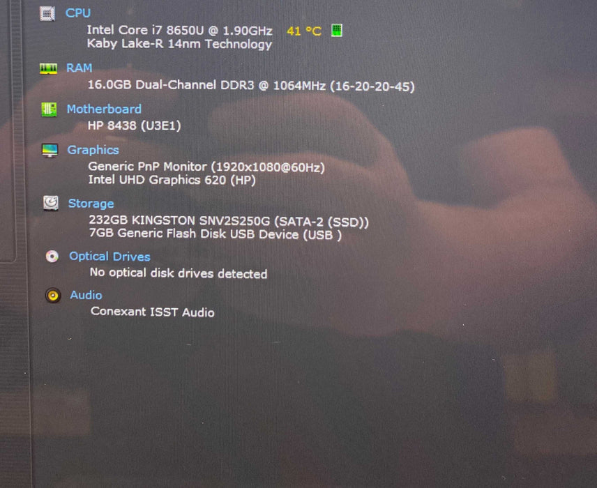 HP EliteBook x360 1030 G3 TOUCH Core i7-8650U@1.90GHz vPRO 16GB RAM 250SSD  Lap200