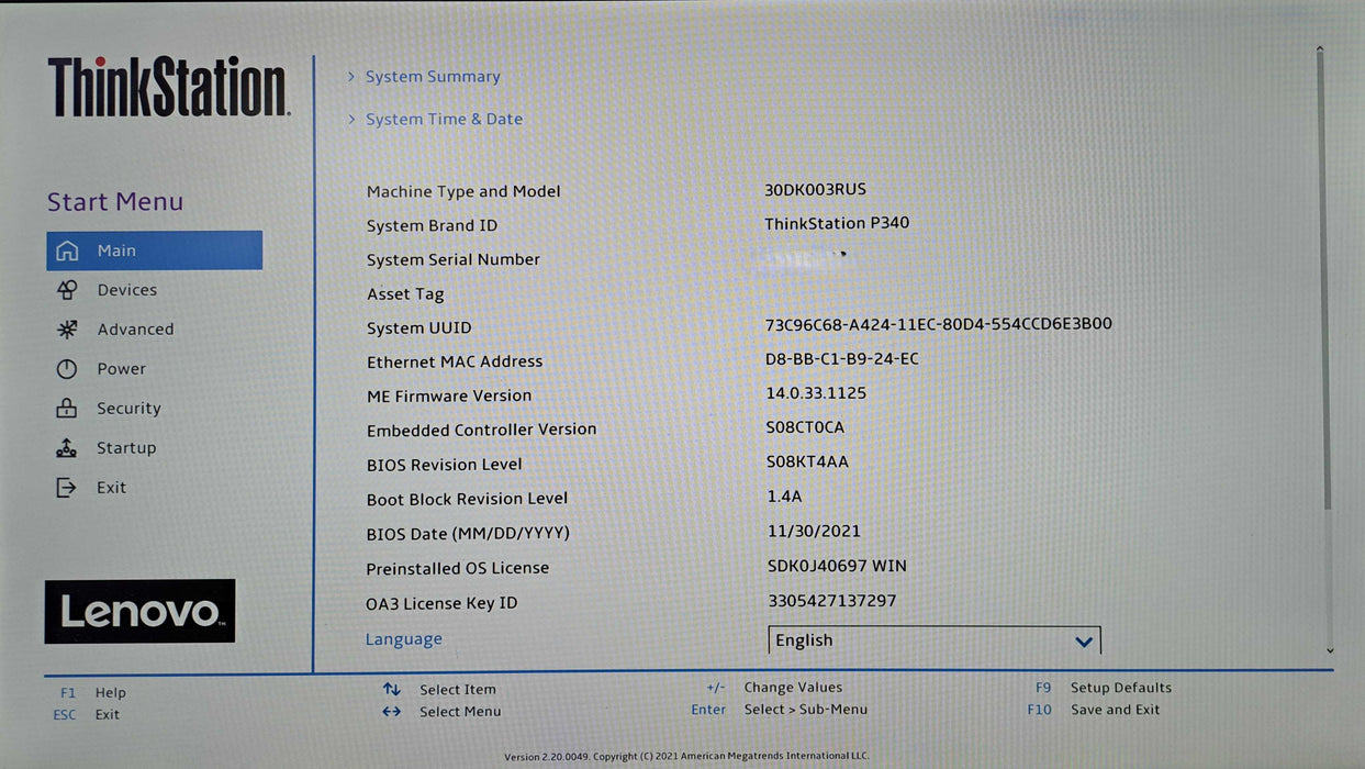 Lenovo ThinkStation P340 SFF | Intel Core i7-10700, 16GB DDR4, 256GB NVMe )