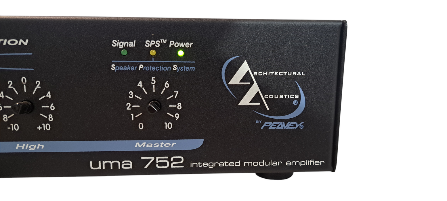 Architectural Acoustics by Peavey UMA 752 75 Watt 4 Channel Mixer and Ampli