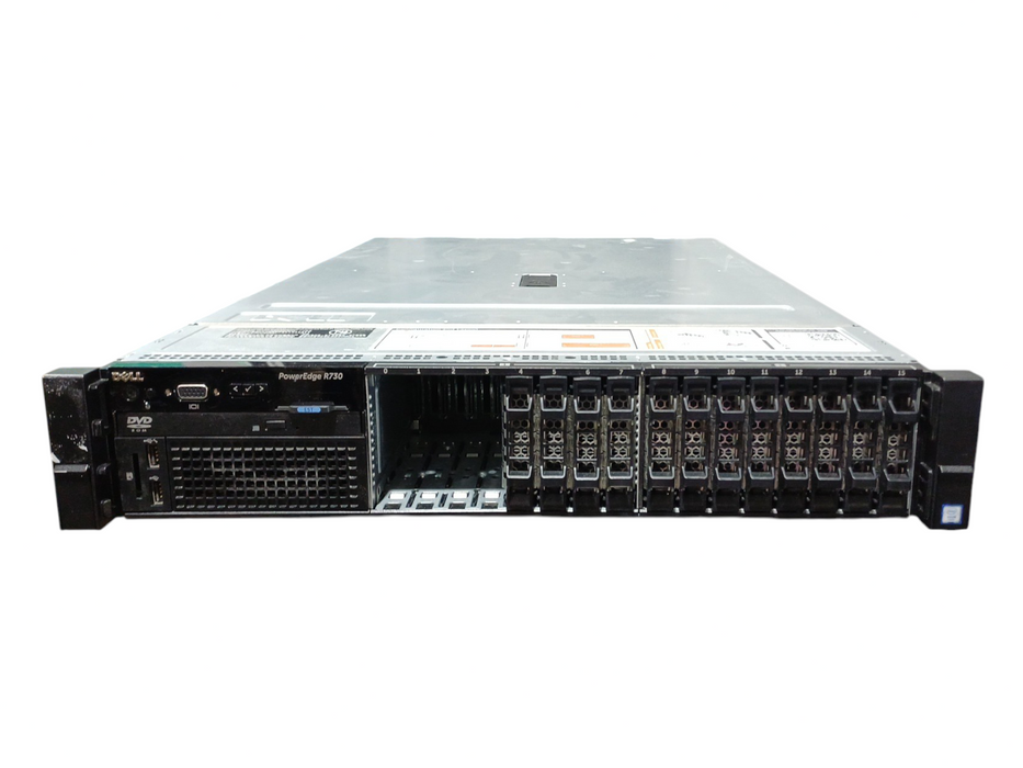 Dell PE R730 2U 16x2.5", 2x Xeon E5-2620v3, 224GB DDR4, H730 Mini, 2x 1100W